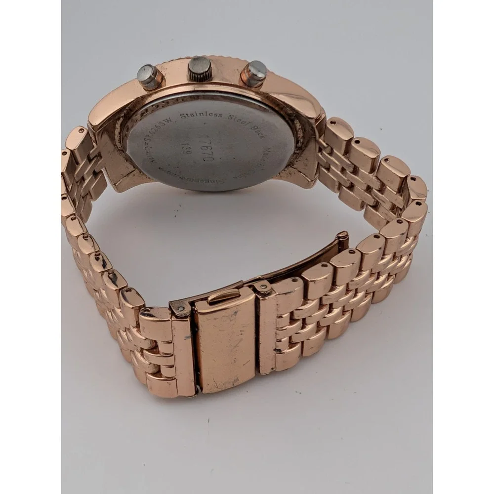 Women's Rose‎ Gold Tone Watch 38mm Case 7.25
